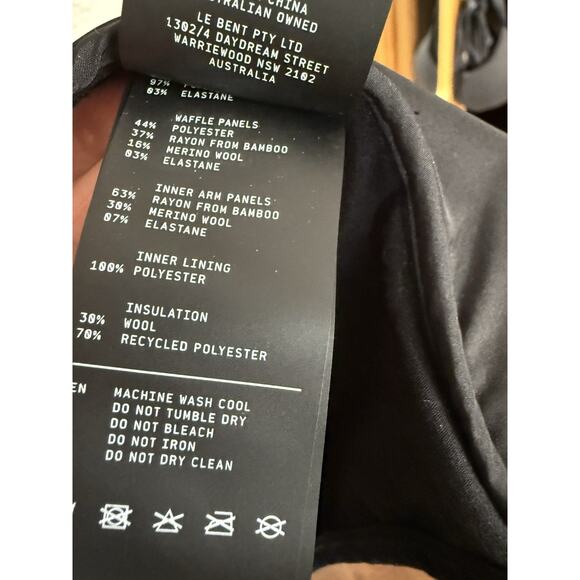 Le Bent Pramecou Wool Insulated Hybrid Jacket Men’s Medium Black Lightweight - Picture 4 of 5